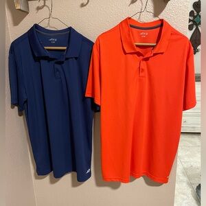 BCG Navy and Bright Orange Polo Shirt Duo